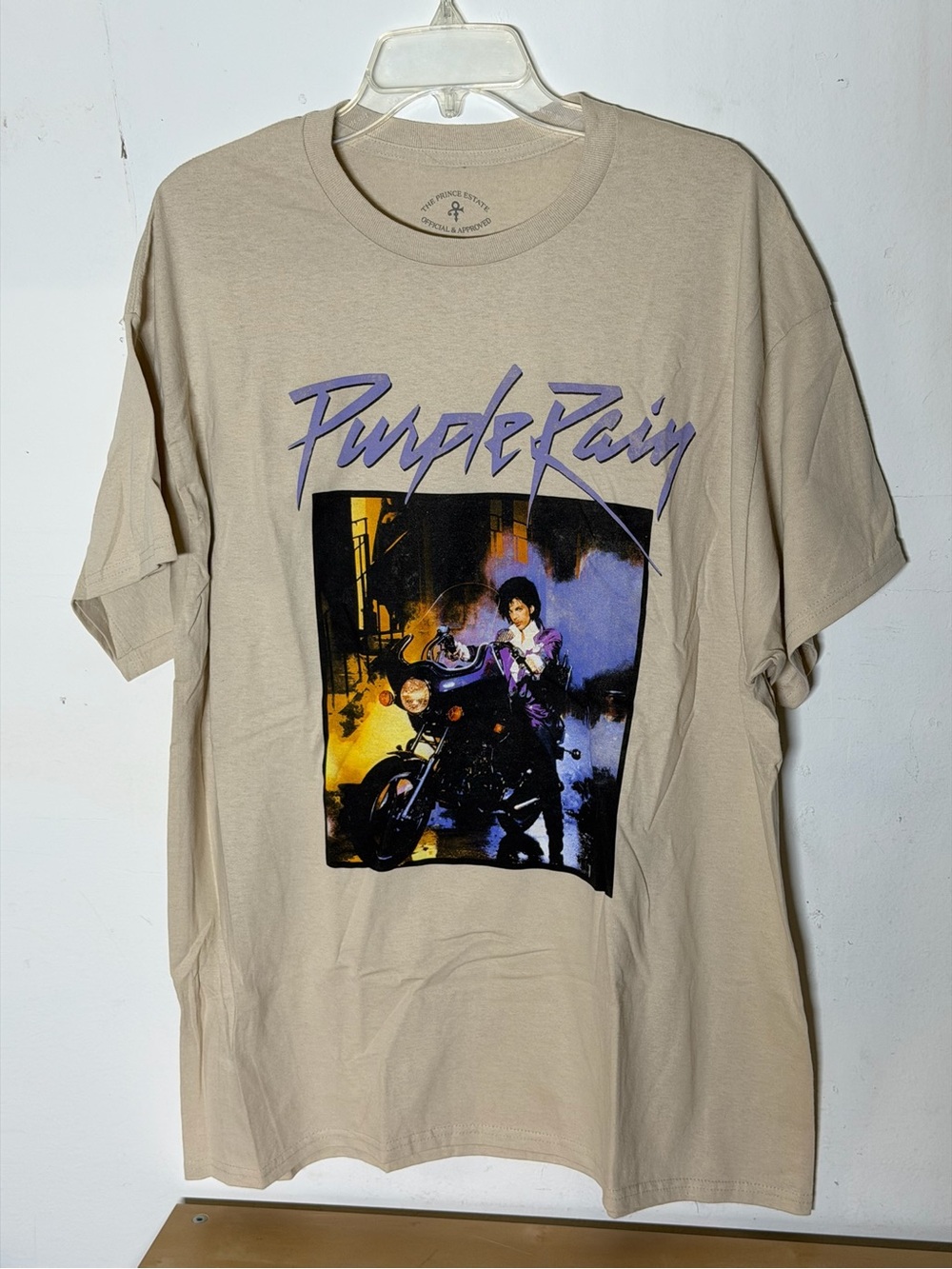Prince Purple Rain Official Estate Graphic T-Shirt Cream XL